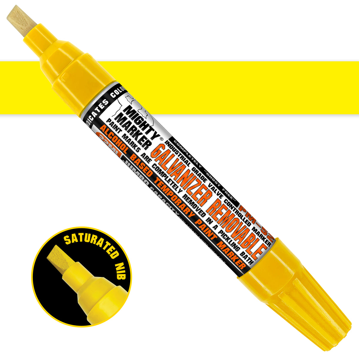 PM-52 Mighty Marker Galvanizer Removable - Jumbo (Box of 6