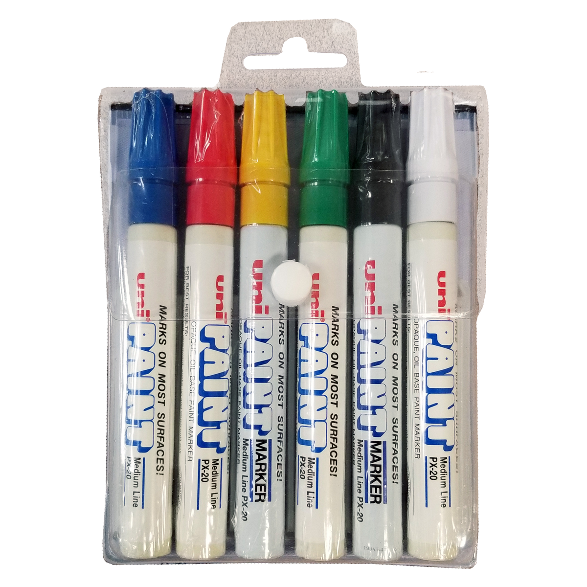 uni PAINT PX-20 Oil-Based Marker, Medium Tip, Assorted Colors, 6/Set  (63630)