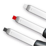 Black, Red and White Pica Big Dry Longlife Construction Markers