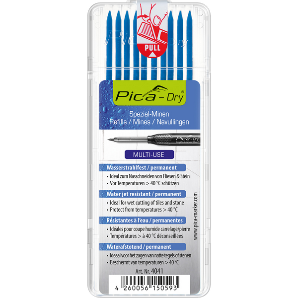Pica-Dry Refill Leads 4043 Water Jet Resistant, White 